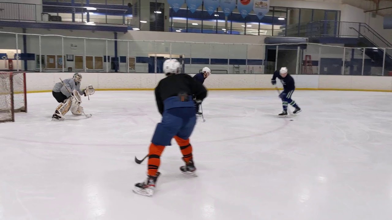 continuous 2v1 cross ice