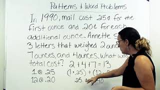 MJ Math 2 L18 Patterns And Word Problems