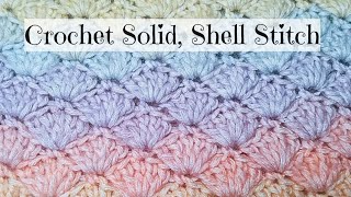 🌸 How to Crochet Solid Shell Stitch. Easy Learning for beginners