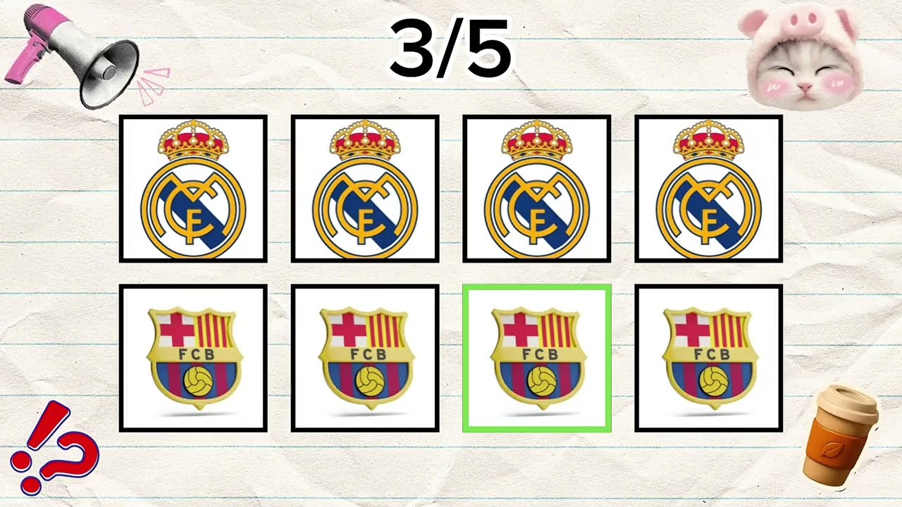 Say The Word On Beat Challenge 🎵⚽ | Barça vs Real?! (LEVEL 1–5)