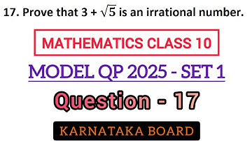prove that 3 + root 5 is an irrational number | prove that 3 + √5  is an irrational number