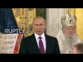 Russia: Putin and Patriarch Kirill attend consecration of new church in Moscow