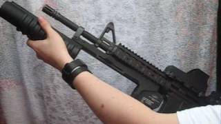 (Airsoft) How to install a G&P M203 airsoft grenade launcher on the Tokyo Marui M4 SOPMOD. screenshot 4