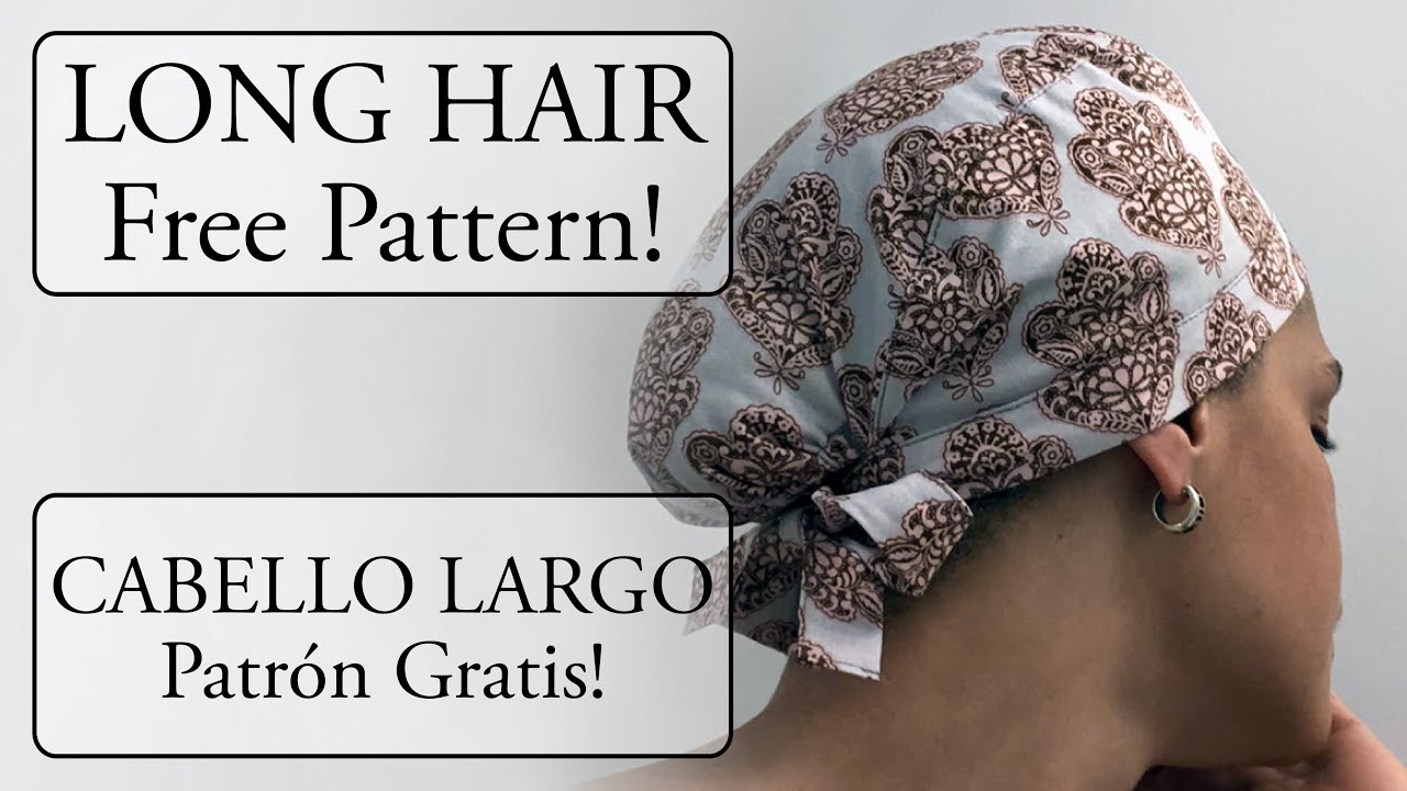 scrub-cap-for-long-hair-diy-tutorial-free-printable-pattern-youtube