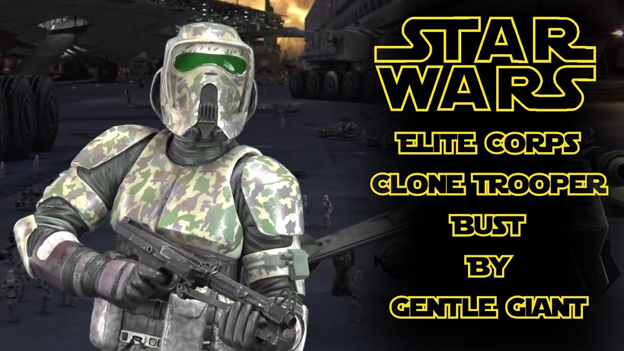 Star Wars Elite Corps Clone Trooper bust by Gentle Giant - YouTube
