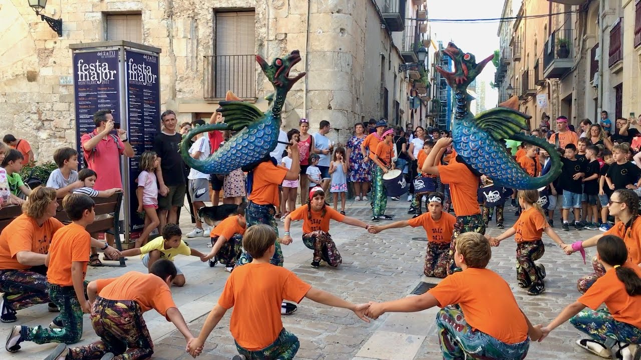 Cercavila Festa de bateig del nou DRAC Petit de Montblanc (Festa Major Montblanc 2022)