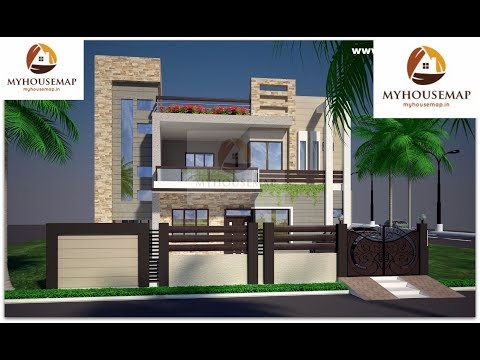 indian-home-design-glass-balcony-groove-tiles-modern-home-exterior-design-ideas-latest