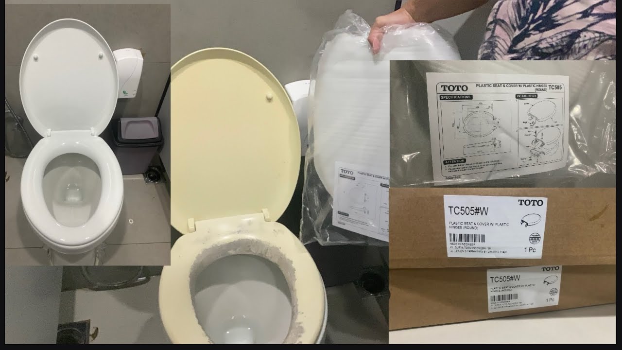 GANTI TUTUP CLOSET DUDUK TOTO TC505// PLASTIC SEAT & COVER W PLASTIC HINGES ( ROUND )