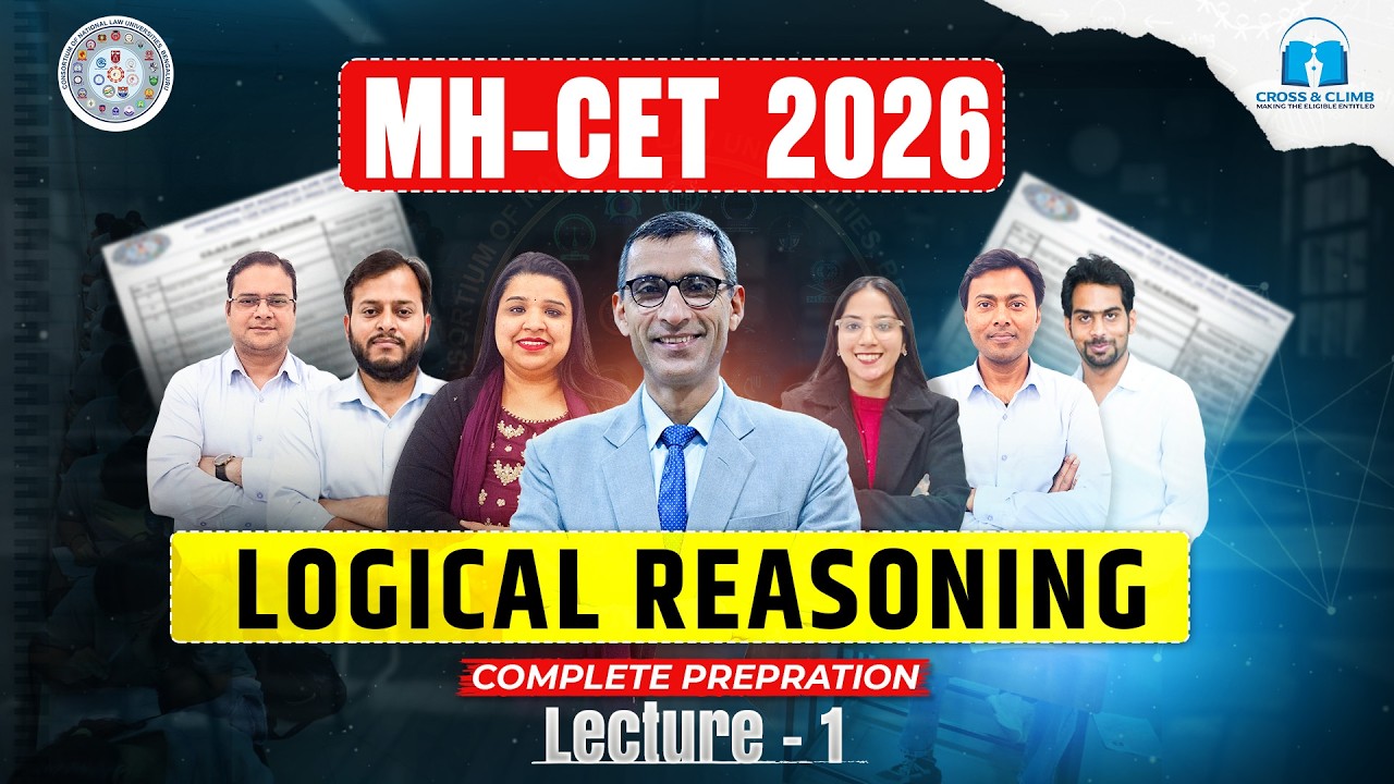 MH CET Law 2026 | Logical Reasoning Lecture 1 | Complete Syllabus ...