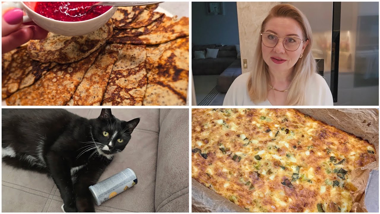 Блины из семян  чиа . Подстриглась.  Маска на ночь  .