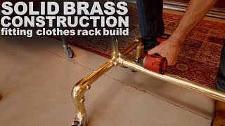 Brass compression fitting dress rack build