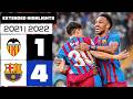 VALENCIA CF 1-4 - FC BARCELONA 2021/22 | Resumen ampliado