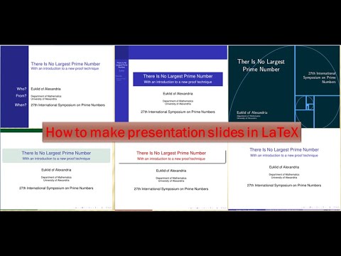 how to presentation in overleaf
