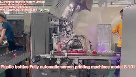 Plastic bottles Fully automatic screen printing machines model S-101