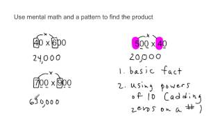 Lesson 1.5: Multiplication Patterns