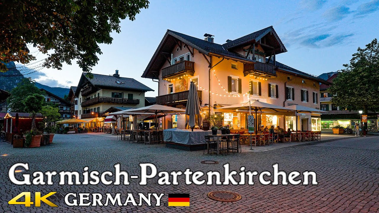 Garmisch-Partenkirchen Germany 🇩🇪 | Cosy Evening Walk | A True Jewel of Southern Germany 4K
