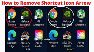 How to remove shortcut arrow from desktop icons in Windows 10, 11