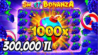 Sweet Bonanza | 300000 Tl Rekor Vurgun | Kafayi Yedi̇k Yok Böyle Ekran | Efsane Kombolar