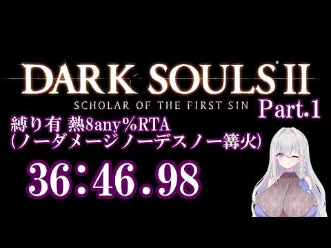 [解説付RTA][PC]ダークソウル2 SCHOLAR OF THE FIRST SIN 熱8any％ノーダメージノーデスノー篝火 36:46.98 Part.1