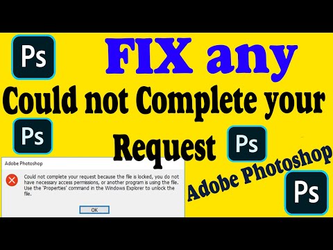 Adobe Photoshopエラー：ファイルがロックされているため、リクエストを完了できませんでした