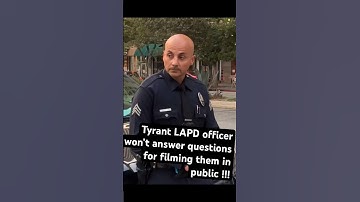 LAPD tyrant just standing ignoring camera man for filming in public !!! #freedom #photography