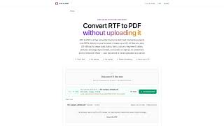 How to convert rtf to PDF (free, no signup)