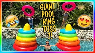 We're enjoying our new pool by doing a few fun games such as ring t...