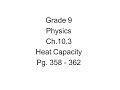 Ch 10 3 heat capacity