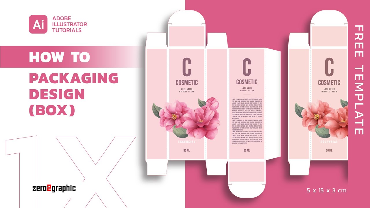 How to Create Packaging Design (Cosmetic Box) in Adobe Illustrator CC