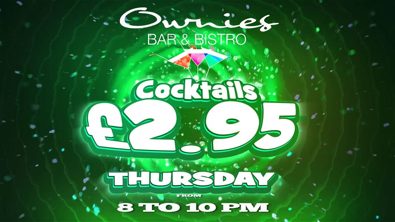 Ownies Bar & Bistro Promotional Video (Cocktails prices)