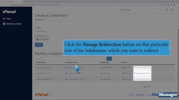 How to Redirect subdomain to an external URL with DA MANAGER