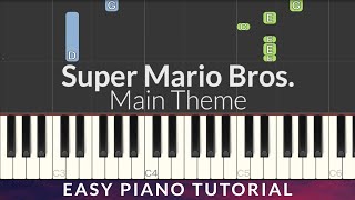 Super Mario Bros. Main Theme EASY Piano Tutorial
