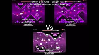 Geometry Dash = Fire Aura Vs Fire Aura II Vs Flare Aura (Comparison) (Sumsar Vs Oskux Vs More)