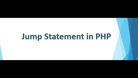 Jump statement - Break in PHP (Hindi/Urdu)