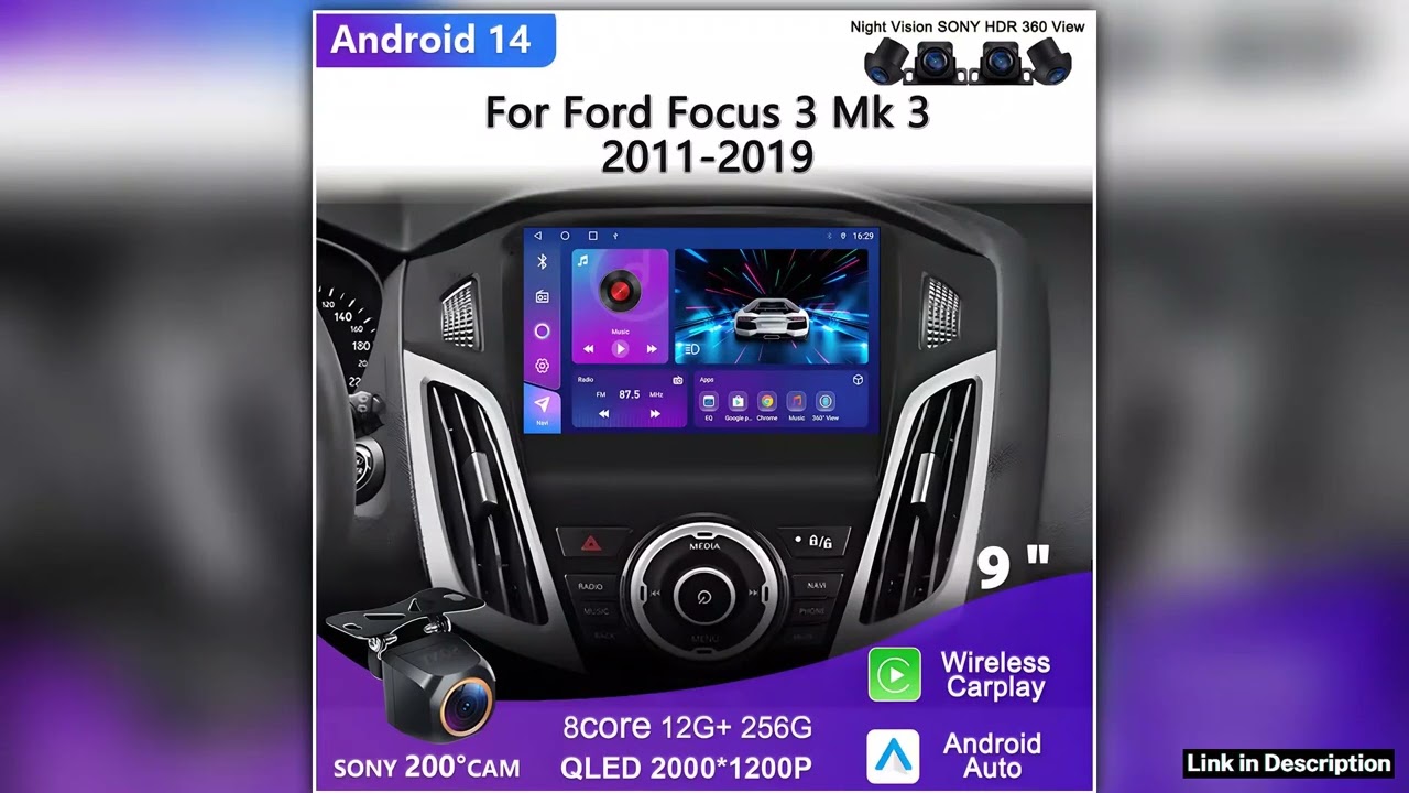 Android 14 Multimedia Head Unit For Ford Focus 3 Mk 3 2011 2012 2013 2014 20152019 Car Player GPS S