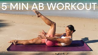 5 MIN AB WORKOUT || AtHome Pilates (No Equipment)