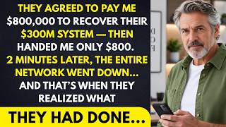 They Promised Me $800,000 to Restore Their $300 Million System—Then Paid Me Only $800 and Expected…