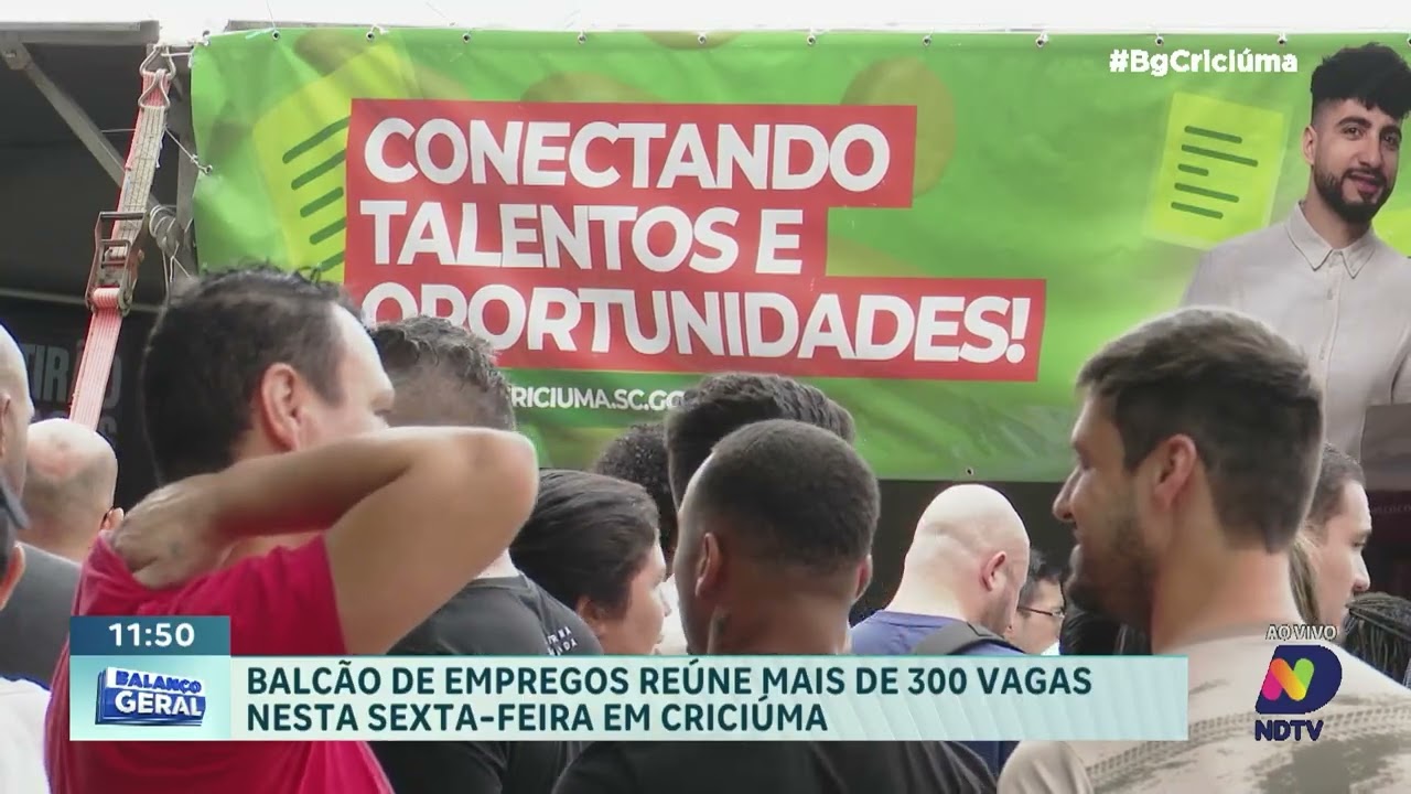 Mais de 300 vagas de emprego são oferecidas em Criciúma