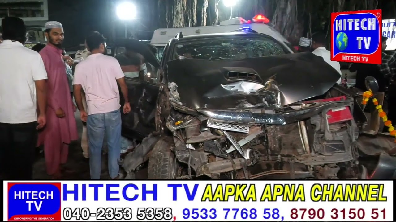 Sangareddy: Drunkard Fortuner Driver Hits Two Private Buses, Driver Admits in Government Hospital