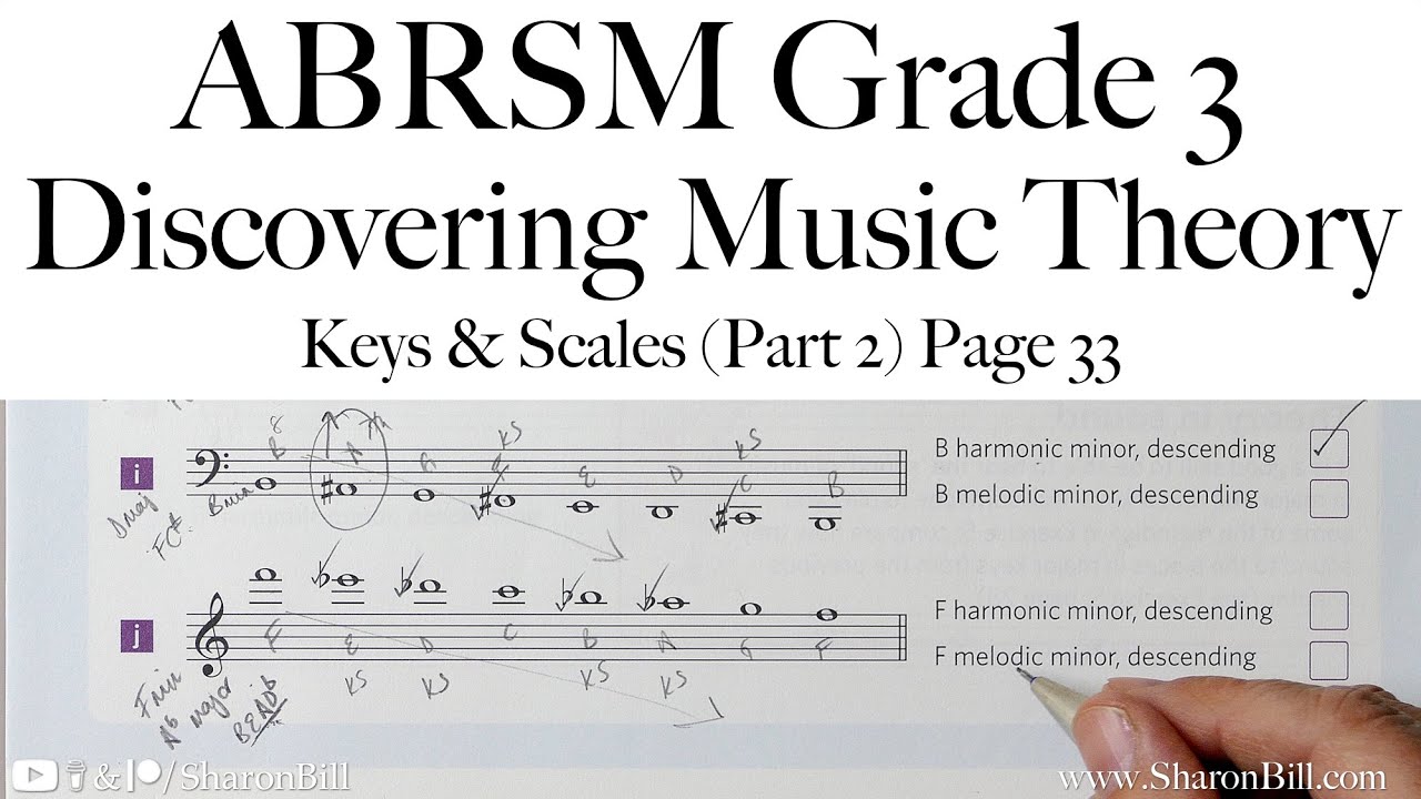 ABRSM Discovering Music Theory Grade 3 Keys and Scales (Part 2) Page 33 ...