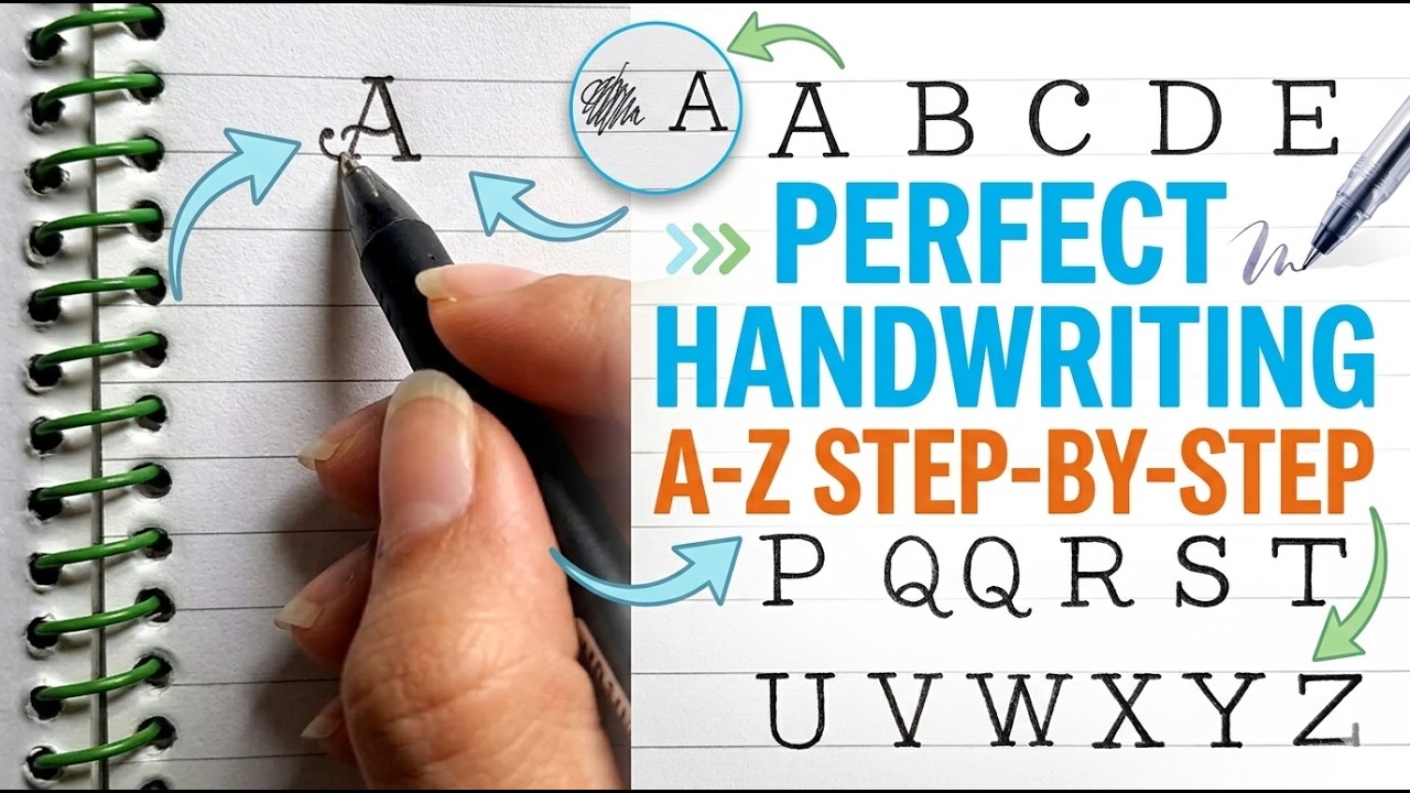 Script Tutorial Handwriting A-Z Step by Step Handwriting Tutorial - YouTube