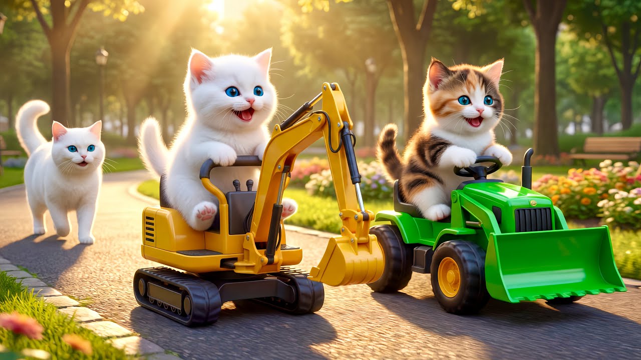 Mama Cat Trims Fur on the Farm and Makes Tiger Hat For Kittens At Home🐾🎩🐯