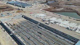 See view from above on $1 billion data center in Beaver Dam, Wisconsin