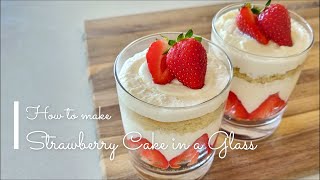 Strawberry Cake in a Glass - only 5 ingredients! by Y's Style Kitchen 575 views 1 year ago 3 minutes, 32 seconds