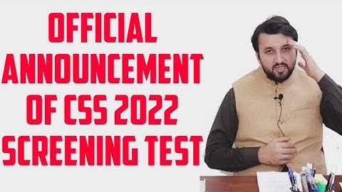 FPSC announced and confirmed CSS 2022 Screening Test Exam