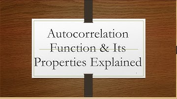 Autocorrelation Function – Definition, Formula & Properties | Exam & GATE Preparation