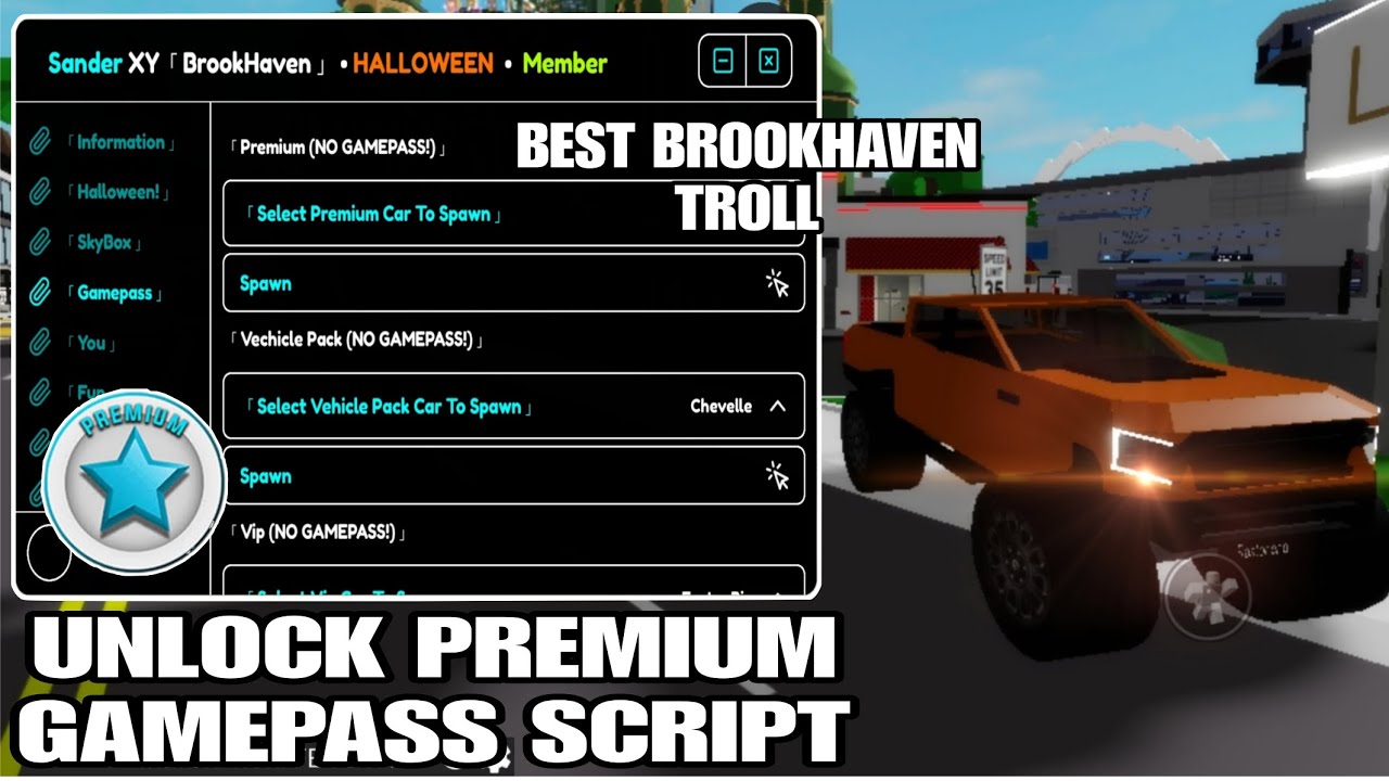 Brookhaven Script Premium Unlock Gamepass Admin | ROBLOX SCRIPT - YouTube
