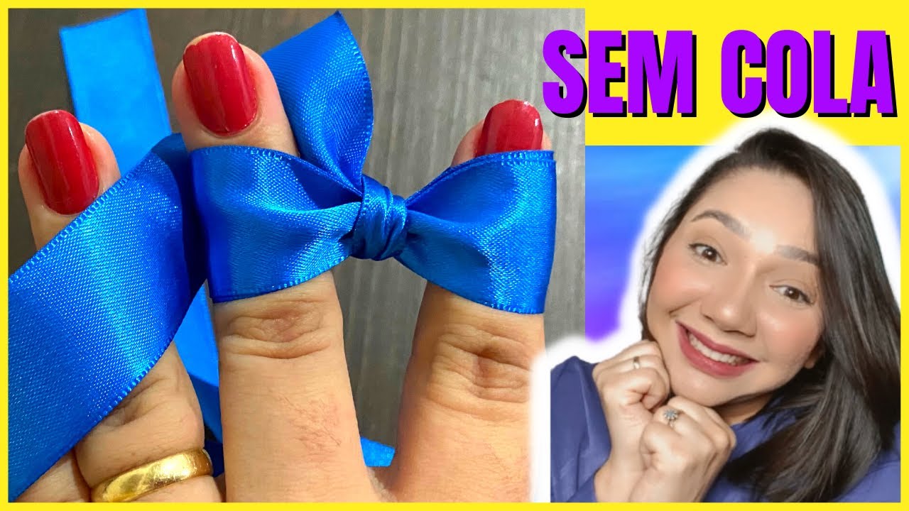 COMO FAZER LAÇOS PERFEITOS SEM COSTURA E SEM COLA| DIY laços de cetim ...