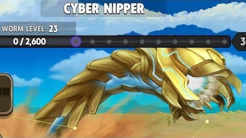 Death Worm game Walkthrough Part 4 -  Cyber Nipper MAX level! (android,ios)
