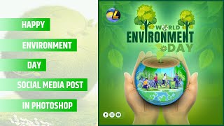 World Environment Day Social Media Post In Photoshop #HappyParyavaranDivas #World environmentday screenshot 5